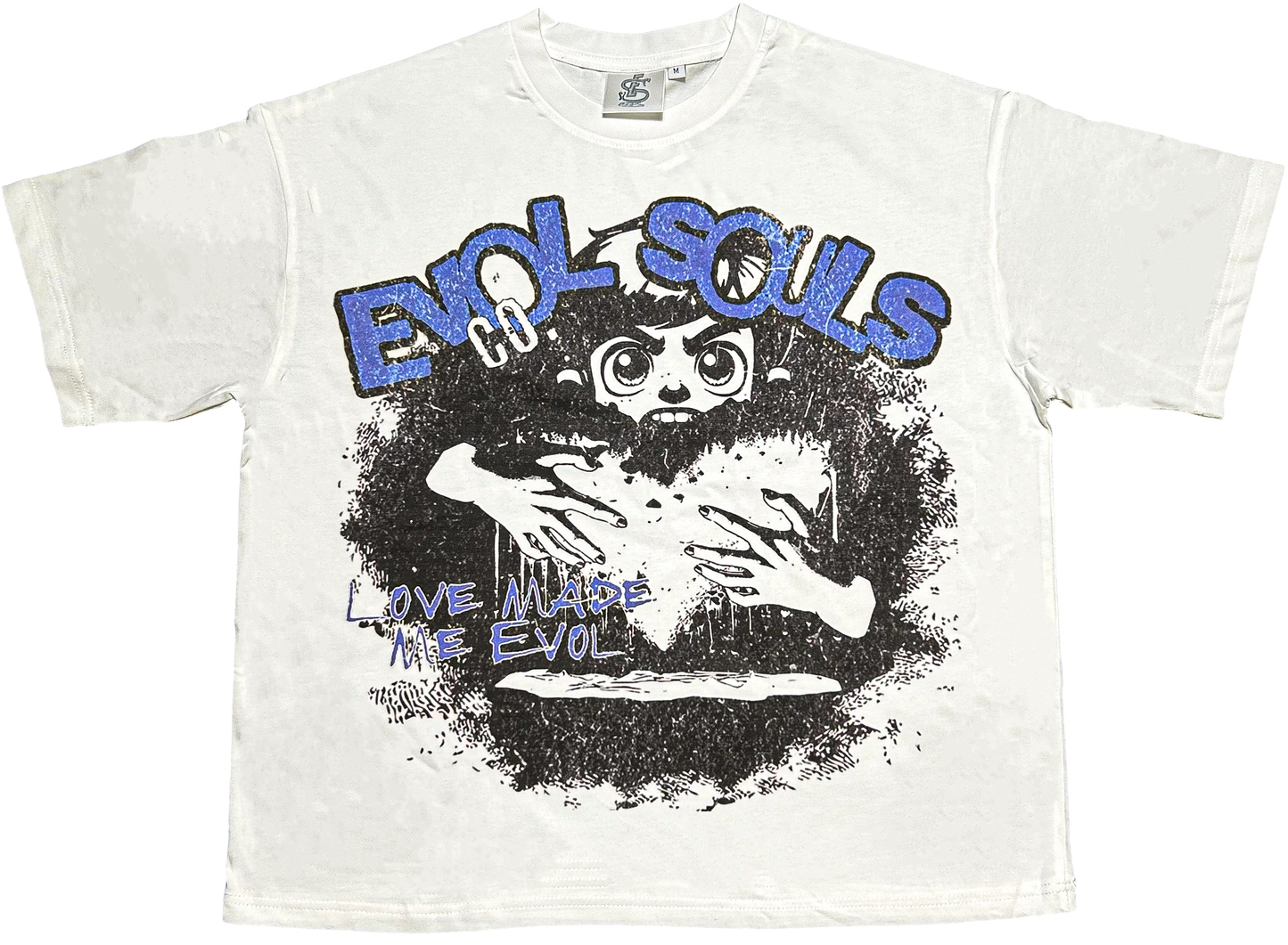 Blue “Love made me Evol” Tee
