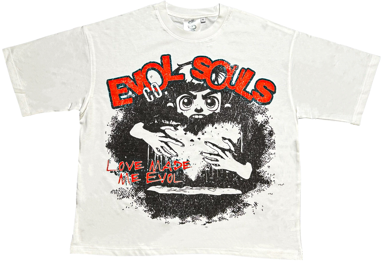 Red“Love made me Evol” Tee